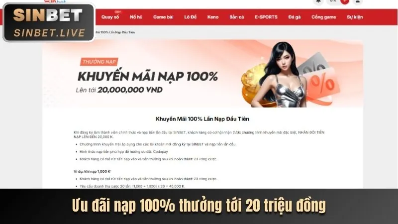 Hoàn trả không giới hạn tại sovip link vào